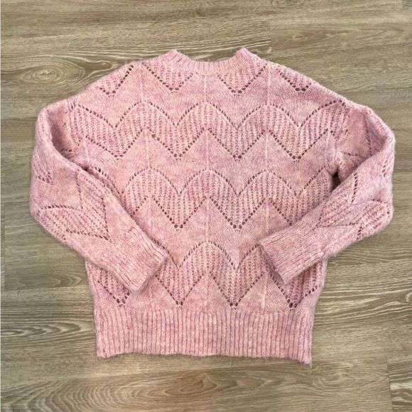 Aqua Womens Stitched Knit Crewneck SweaterXS - Picture 2 of 5